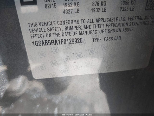 2015 CADILLAC ATS 1G6AB5RA1F0129920 Photo 8