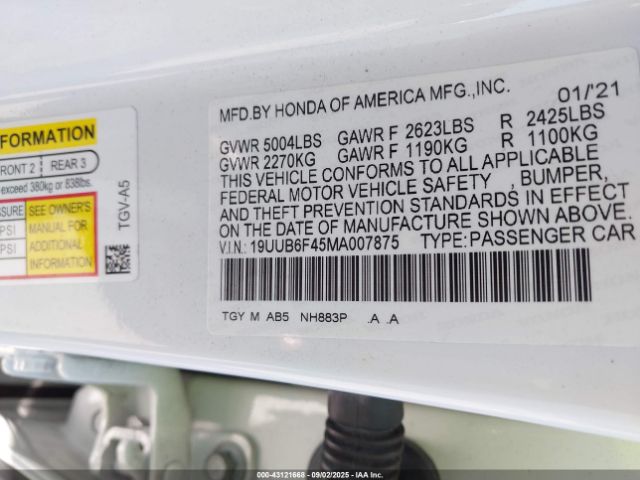2021 ACURA TLX 19UUB6F45MA007875 Photo 8