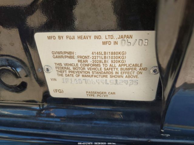 2004 SUBARU IMPREZA WRX STI JF1GD70644L512435 Photo 8