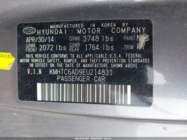 2014 HYUNDAI VELOSTER KMHTC6AD9EU214831 Photo 8