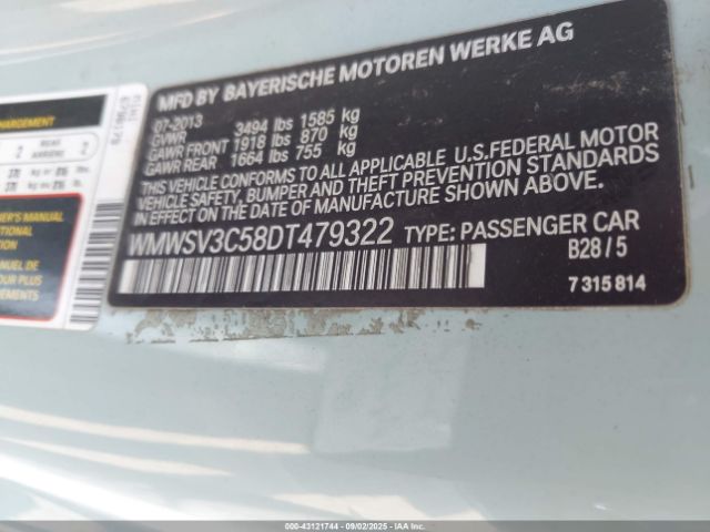 2013 MINI COOPER S WMWSV3C58DT479322 Photo 8