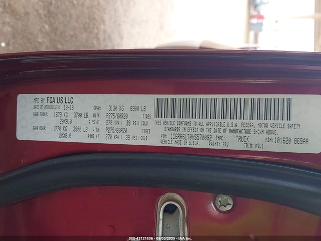 RAM 1500 2017 1C6RR6LT0HS570092 Image 9