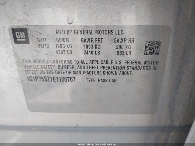 1G1P75SZ7E7166767 Chevrolet luz