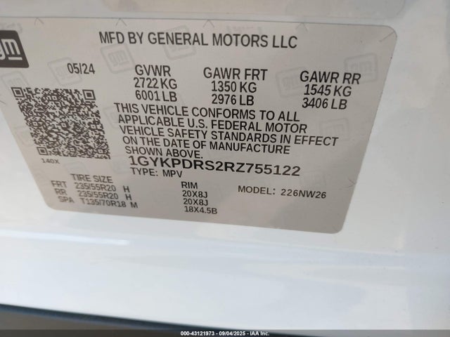 2024 CADILLAC XT6 1GYKPDRS2RZ755122 Photo 8
