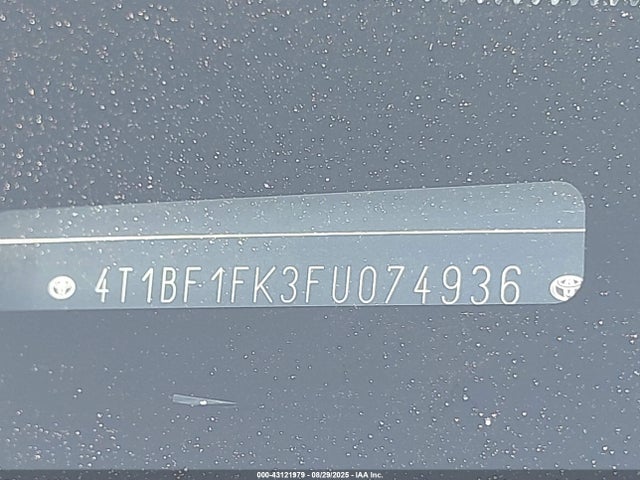 Toyota 2ar-fe 2015 4T1BF1FK3FU074936 Image 9