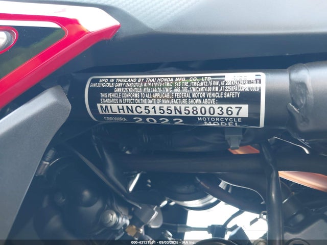Honda Nc51e-8300001 2022 MLHNC5155N5800367 Image 10