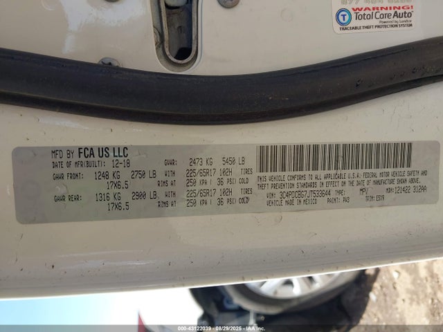 Dodge 2018 2018 3C4PDCBG7JT533644 Image 9