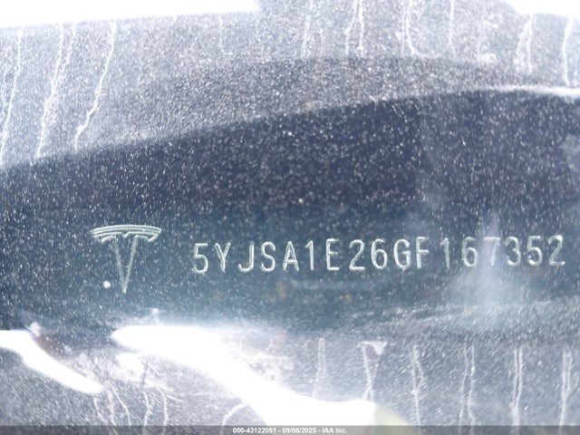 2016 TESLA MODEL S 5YJSA1E26GF167352 Photo 8