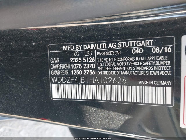 WDDZF4JB1HA102626 Mercedes-Benz m274