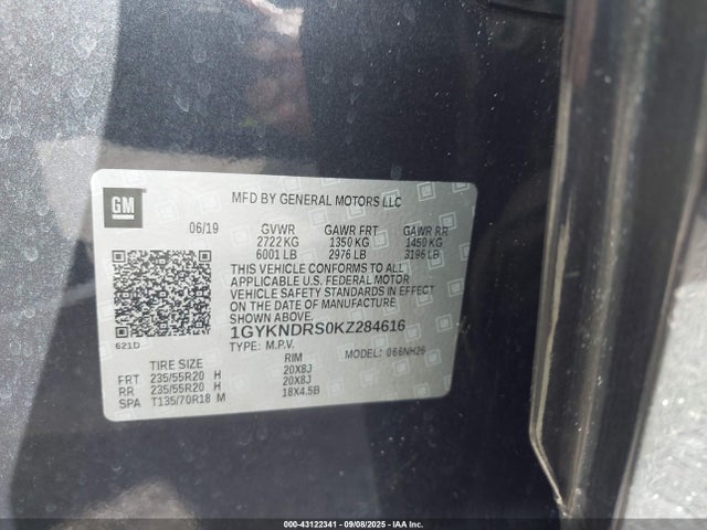 2019 CADILLAC XT5 1GYKNDRS0KZ284616 Photo 8