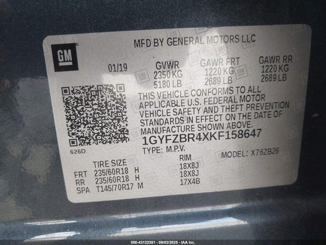 2019 CADILLAC XT4 1GYFZBR4XKF158647 Photo 8