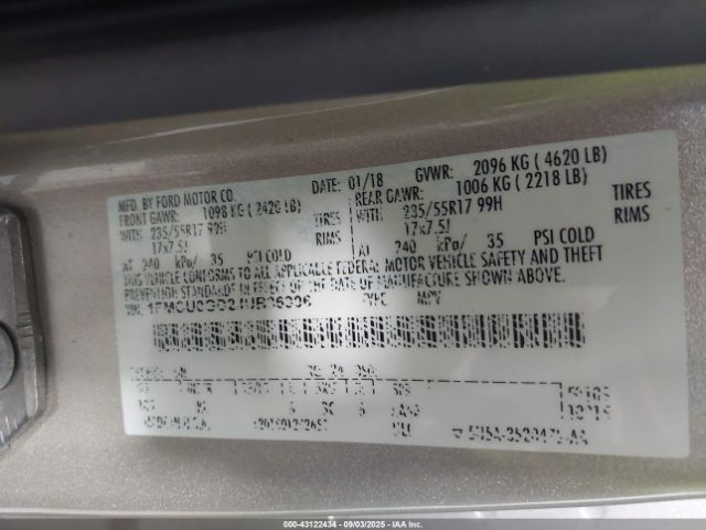 2018 FORD ESCAPE 1FMCU0GD2JUB36906 Photo 8