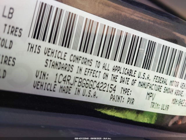 2016 JEEP GRAND CHEROKEE 1C4RJFBG6GC422154 Photo 8