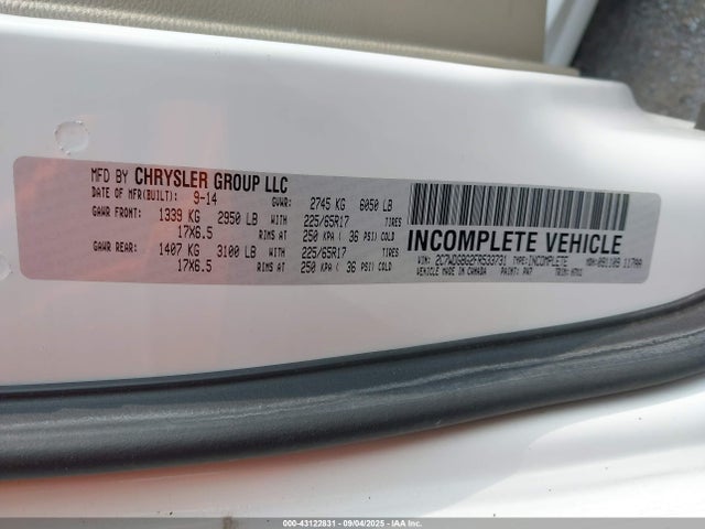 2C7WDGBG2FR533731 Dodge 2015