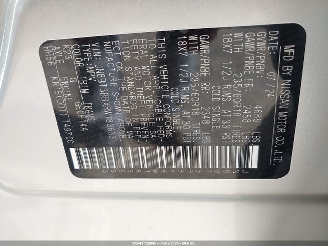 Nissan Rogue 2024 JN8BT3BBXRW183633 Image 9