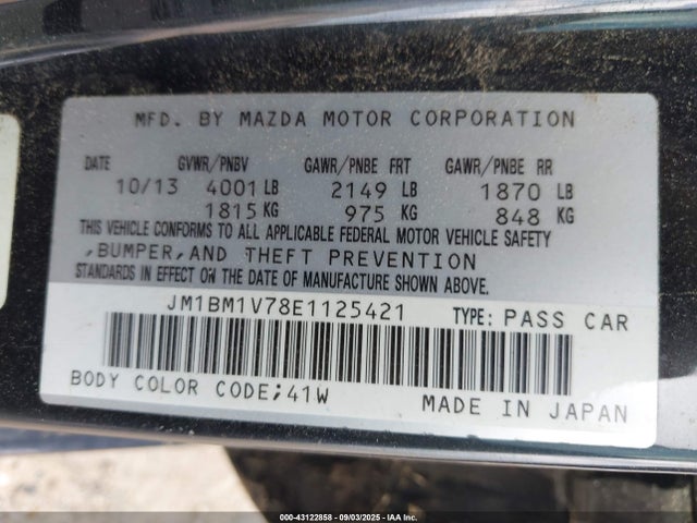 JM1BM1V78E1125421 Mazda pe