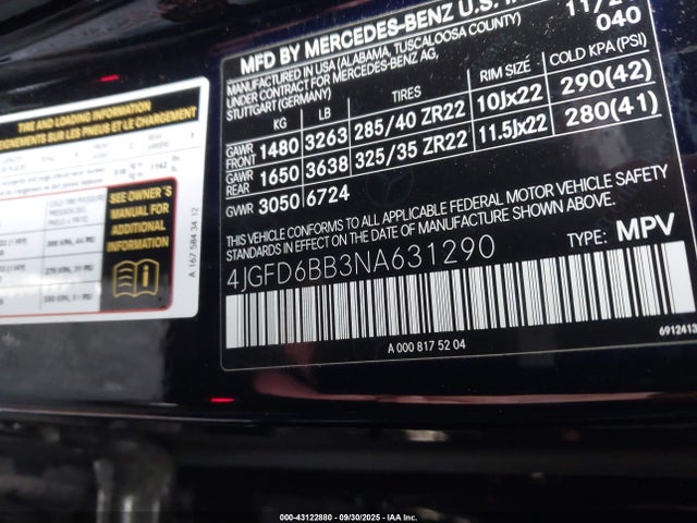 Mercedes-Benz m256 2022 4JGFD6BB3NA631290 Image 9