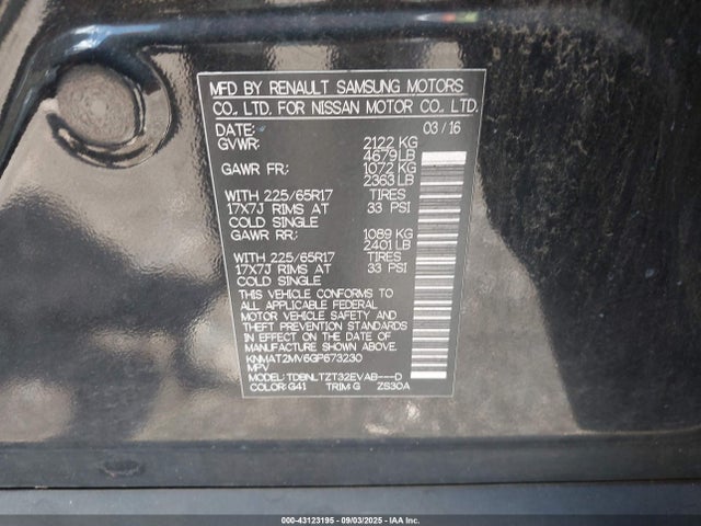 Nissan 2016 2016 KNMAT2MV6GP673230 Image 9