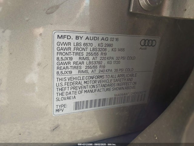 2017 AUDI Q7 WA1AAAF72HD008577 Photo 8