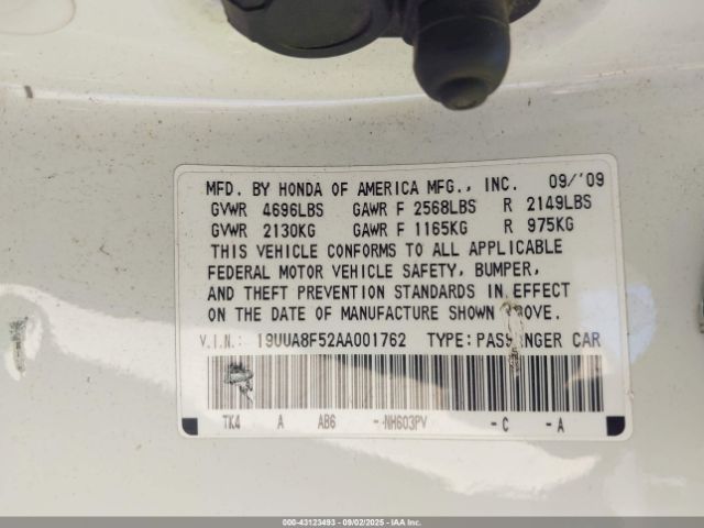 2010 ACURA TL 19UUA8F52AA001762 Photo 8