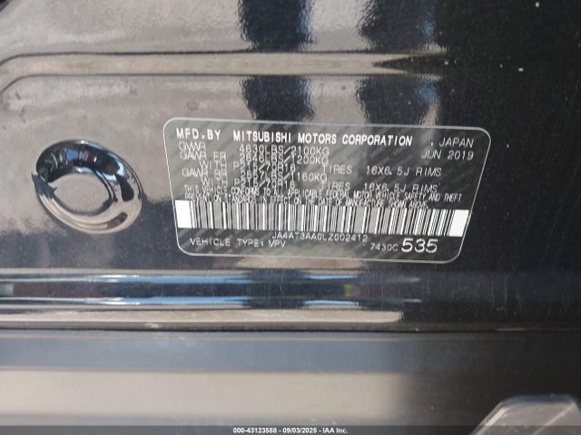 Mitsubishi tc/ic mivec 2020 JA4AT3AA0LZ002412 Image 9