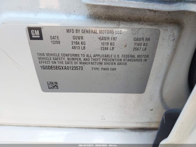 2010 CADILLAC CTS 1G6DE5EGXA0123573 Photo 8