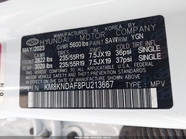 KM8KNDAF8PU213667 Hyundai 2023