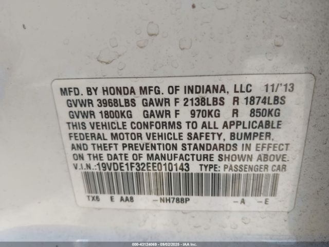 2014 ACURA ILX 19VDE1F32EE010143 Photo 8