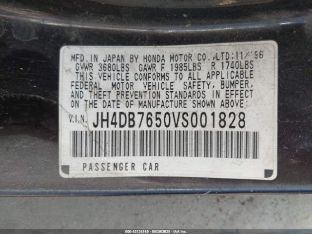 1997 ACURA INTEGRA JH4DB7650VS001828 Photo 8