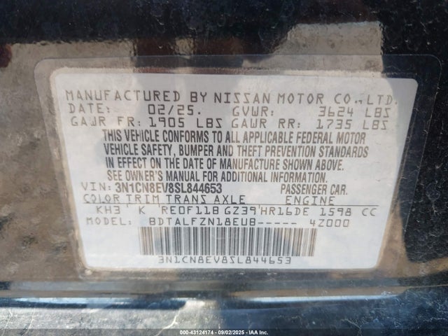 Nissan 2025 2025 3N1CN8EV8SL844653 Image 9