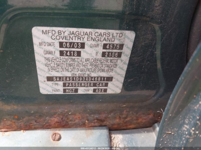 2003 JAGUAR X-TYPE SAJEA51D93XD46811 Photo 8