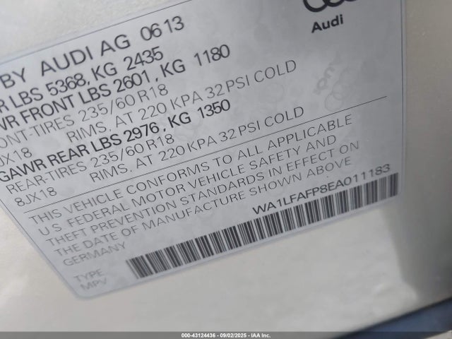 2014 AUDI Q5 WA1LFAFP8EA011183 Photo 8