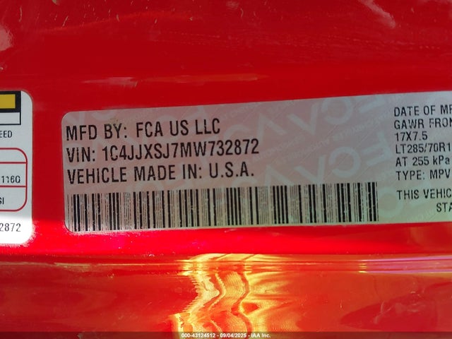 1C4JJXSJ7MW732872 Jeep 2021