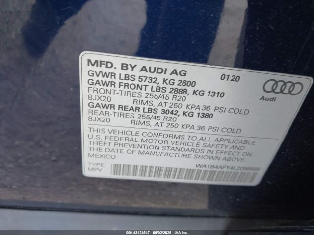 2020 AUDI SQ5 WA1B4AFY4L2056686 Photo 8