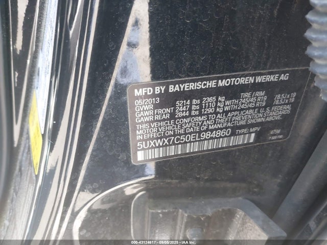 5UXWX7C50EL984860 BMW X3