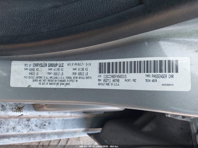 1C3CCCAB5FN502315 Chrysler 200