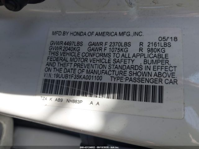 2019 ACURA TLX 19UUB1F35KA001100 Photo 8