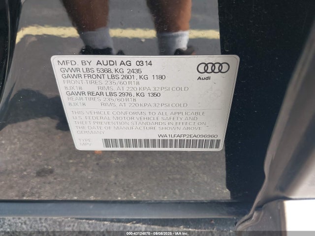 2014 AUDI Q5 WA1LFAFP2EA096960 Photo 8