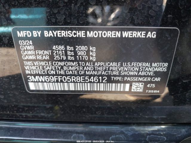 2024 BMW 3 SERIES 3MW69FF05R8E54612 Photo 8
