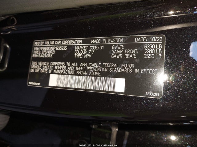 YV4H600A0P1935935 Volvo b4204tsh (hp)