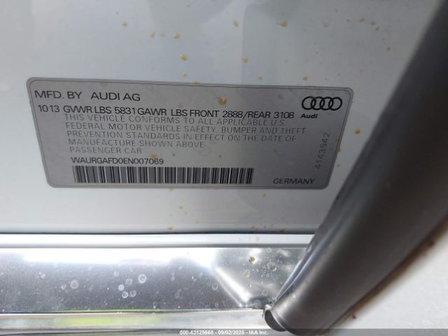 2014 AUDI A8 L WAURGAFD0EN007069 Photo 8