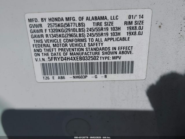 2014 ACURA MDX 5FRYD4H4XEB032502 Photo 8