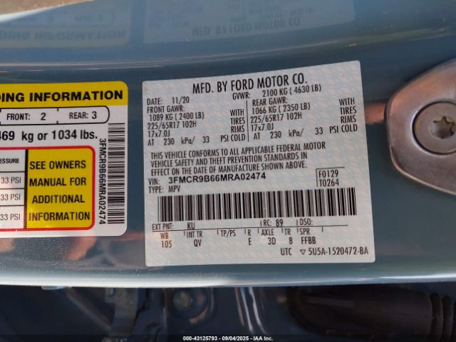 2021 FORD BRONCO SPORT 3FMCR9B66MRA02474 Photo 8