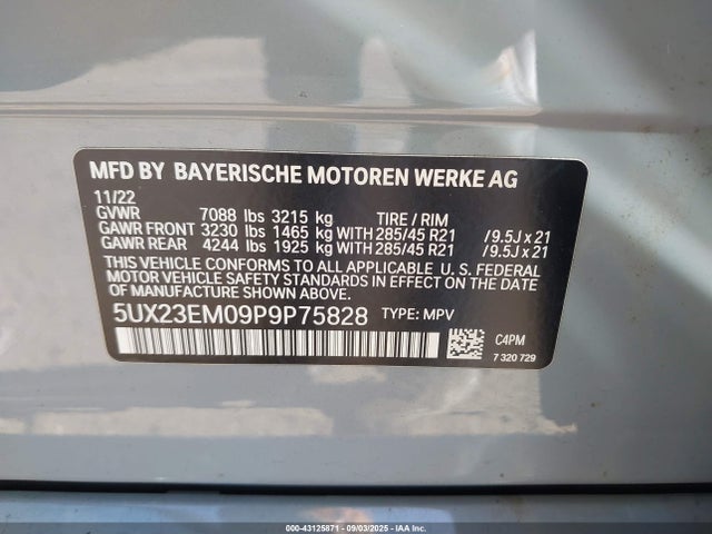 5UX23EM09P9P75828 BMW 2023