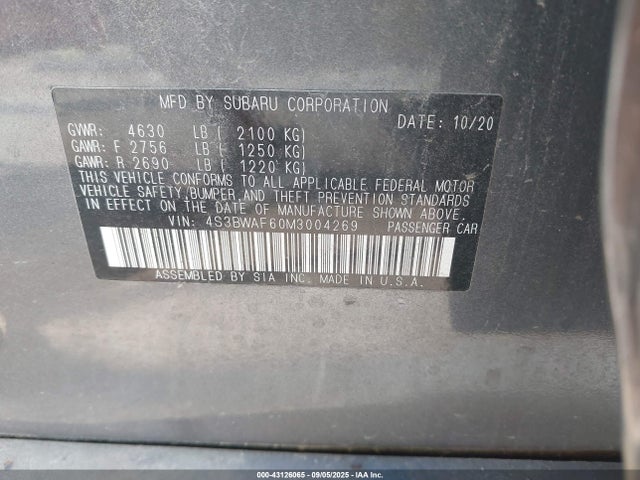 4S3BWAF60M3004269 Subaru Legacy