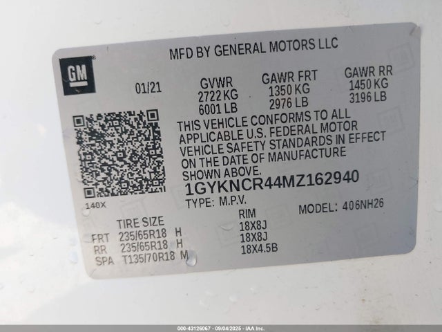 2021 CADILLAC XT5 1GYKNCR44MZ162940 Photo 8