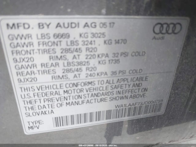 2018 AUDI Q7 WA1LAAF73JD000759 Photo 8