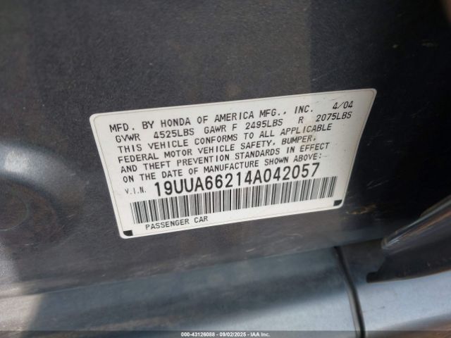 2004 ACURA TL 19UUA66214A042057 Photo 8
