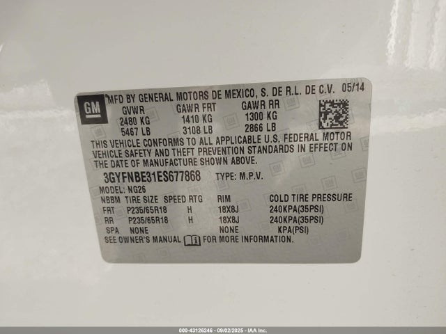 2014 CADILLAC SRX 3GYFNBE31ES677868 Photo 8