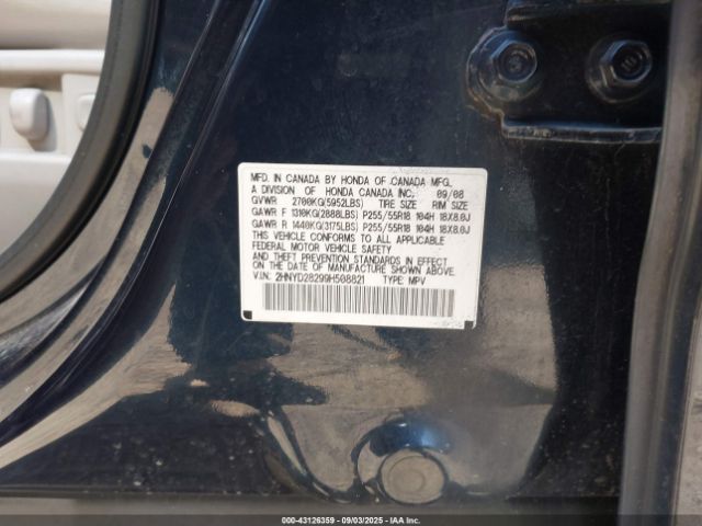 2009 ACURA MDX 2HNYD28299H508821 Photo 8